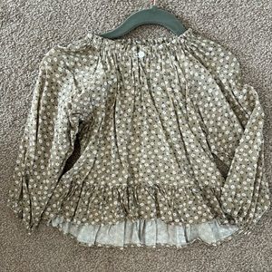 Vignette floral ruffle hem top. Worn twice